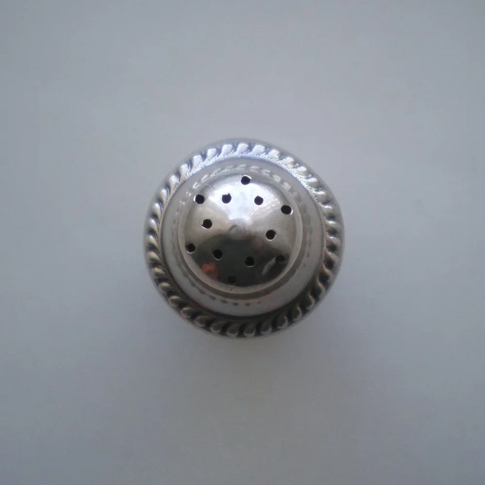 Antique Vintage Designer N.S. Co. solid Sterling Silver Salt Cellar Shaker & Lid